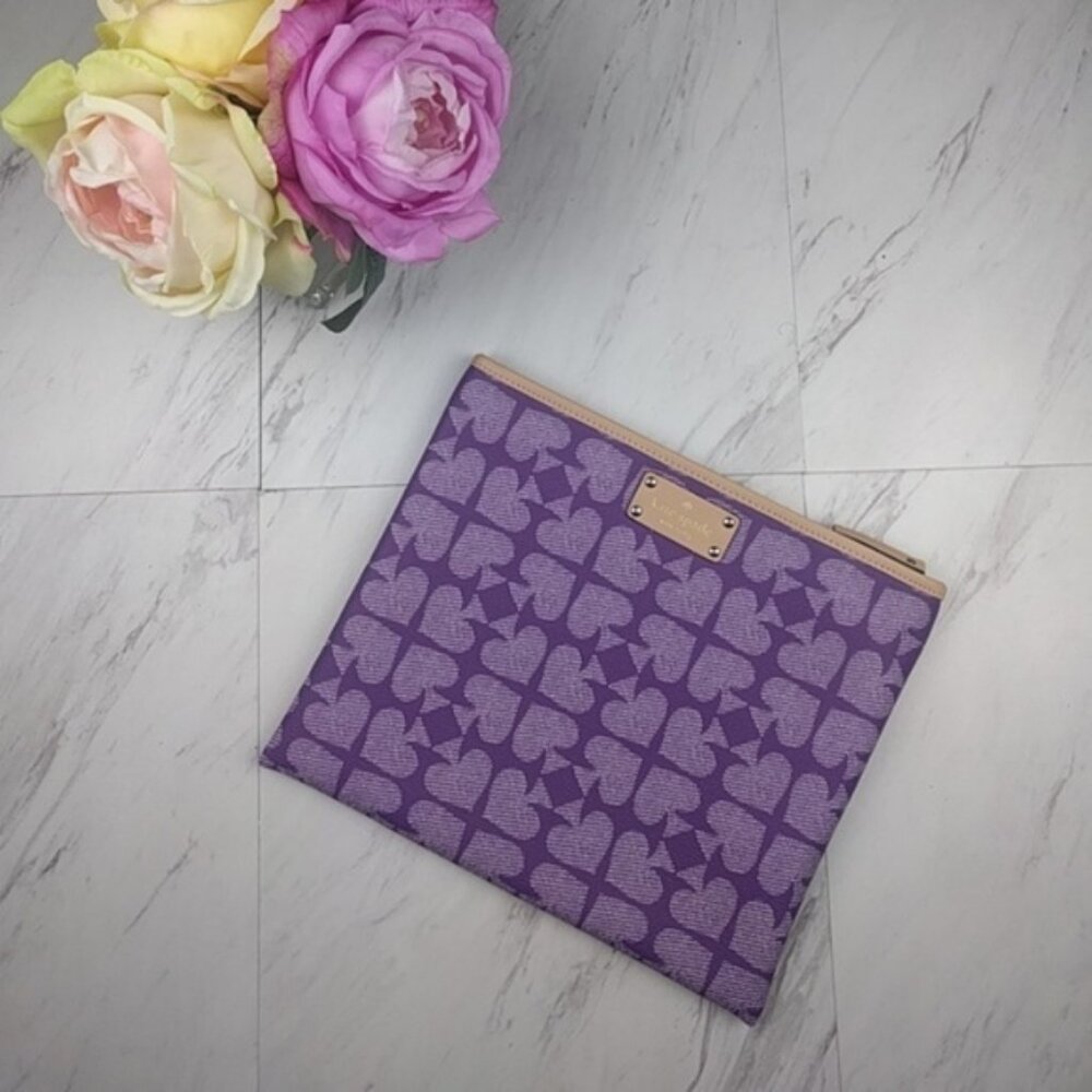 NWOT‎ Kate Spade Adrianne Pebbled Purple Clutch